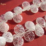 Cristal de gheata crackle briolete 17x13 mm