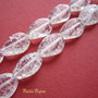 Cristal de gheata crackle oval twist 15x11x5 mm