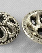 Capac, 10x4mm, argintiu antichizat