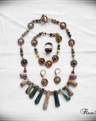 SET AGATE INDIENE SI CUPRU- VANDUT