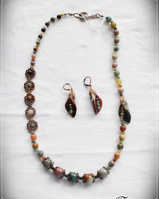 SET AGATE INDIENE SI CUPRU-2 - VANDUT