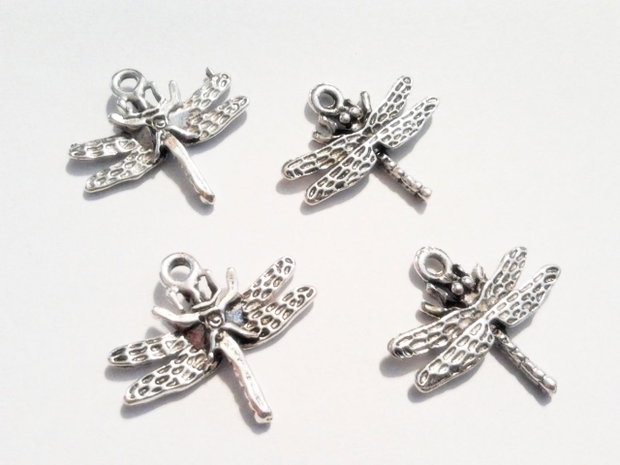 1b Charm placat cu argint '' Libelula '' 20 x 18 mm