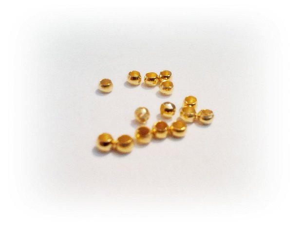 10b Crimpuri placate cu aur 2,5 x 2mm