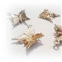 1b Charm placat  cu aur &#039;&#039; Fluture 3D &#039;&#039; 12 x 14 mm