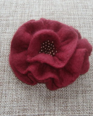 Purple felt brooch (custom made)