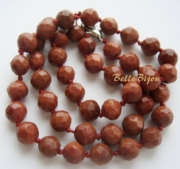 Brown goldstone fatetata 8 mm