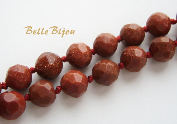 Brown goldstone fatetata 8 mm
