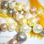 Perle tip Mallorca in culori pastel aprox 16x14x12.5 mm (4 bucati)
