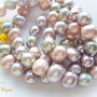 Perle tip Mallorca in culori reci aprox 16x14x12.5 mm (4 bucati)