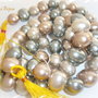 Perle tip Mallorca in culori de iarna aprox 16x14x12.5 mm (4 bucati)