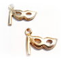 1b Charm placat  cu aur '' Masca  '' 22 x 18 mm