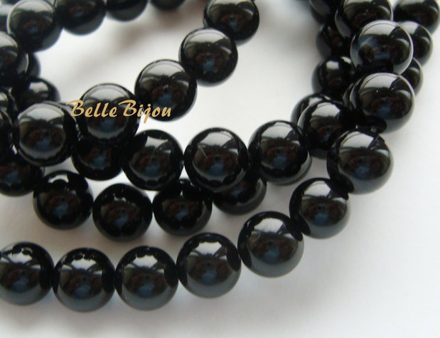 Agate negre aprox 8.5 mm