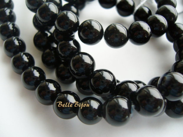 Agate negre aprox 8.5 mm
