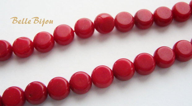 Banut coral rosu 6x4 mm