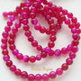 Agate vopsite fucsia aprox 4 mm (10 bucati)