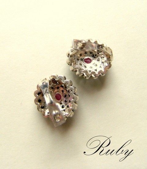 925 sterling silver RUBY - set!