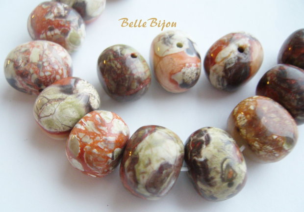 Jasper nugget-uri rotunjite 15x11x11 mm