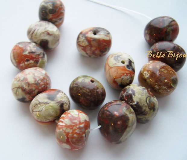 Jasper nugget-uri rotunjite 15x11x11 mm