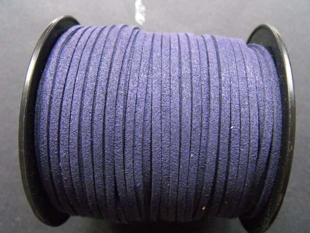 SNUR ALBASTRU INCHIS IMITATIE PIELE INTOARSA - 3 X 1 MM - 1ML
