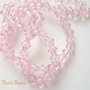 Cristale biconice de aprox 4 mm roz pal (10 bucati)
