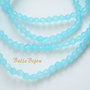 Cristale biconice de aprox 4 mm bleu pal mat (10 bucati)