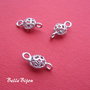 Link din argint rodiat 14x7x5 mm