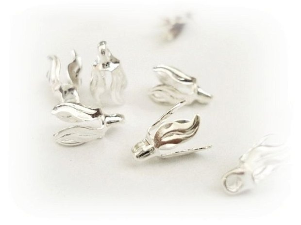 1b Capac  placat argint &#039;&#039; tulip &#039;&#039; 7mm