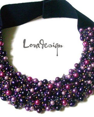 COLIER STATEMENT IN NUANTE DE VIOLET