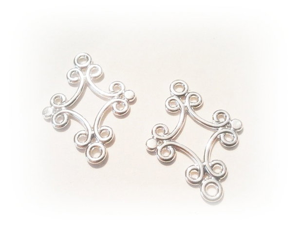 1b Link /chandelier placat cu argint 18 x 17 mm