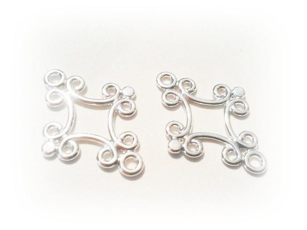 1b Link /chandelier placat cu argint 18 x 17 mm