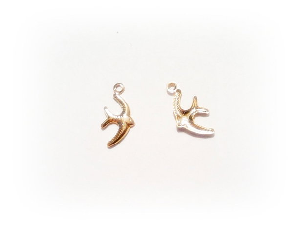 1b Charm placat aur '' Randunica '' 10 x 5  mm