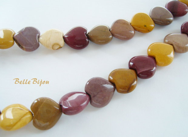Inimioare din Mookaite Jasper 12x12 mm
