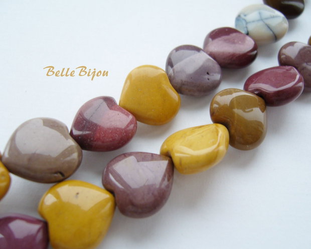Inimioare din Mookaite Jasper 12x12 mm