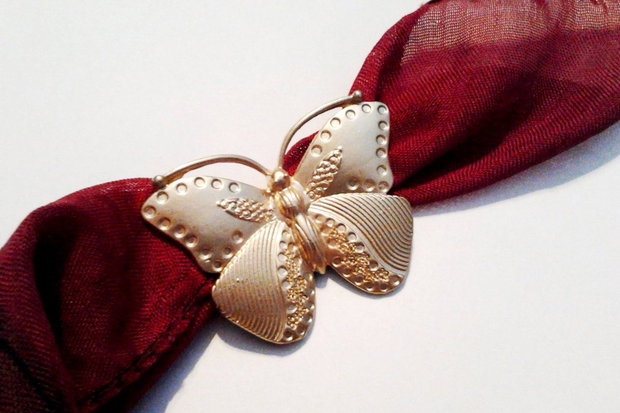 1b Pandantiv placat aur " Big Butterfly '' 40 mm