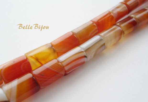 Agate dungate tub 8x12 mm