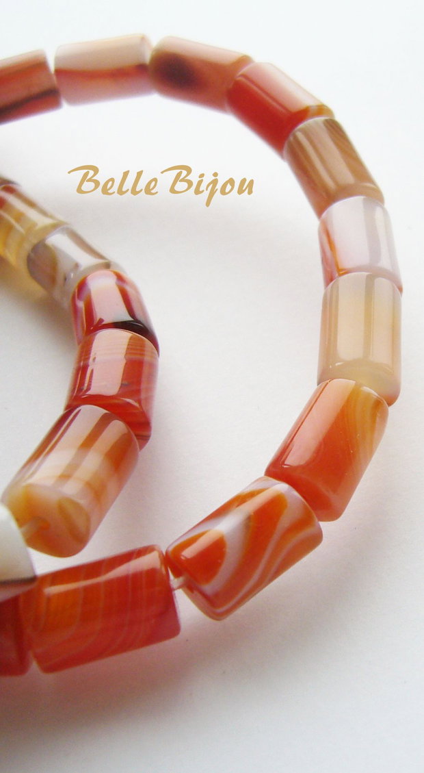 Agate dungate tub 8x12 mm