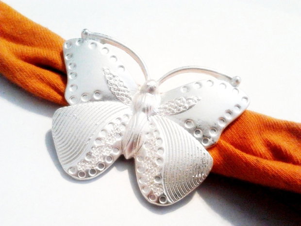 1b Pandantiv placat argint " Big Butterfly '' 40 mm