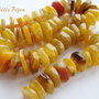 Agate crab fire galbene felii octogonale de diametru 14-16 mm si grosime 4-5 mm