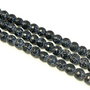 Agate Crackle negre, sfere fatetate, 8 mm (cod 1-13)