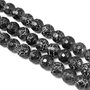 Agate Crackle negre, sfere fatetate, 10 mm (cod 1-14)