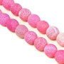 Agate Crackle roz, sfere 12 mm (cod 1-100)