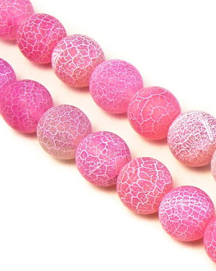 Agate Crackle roz, sfere 12 mm (cod 1-100)
