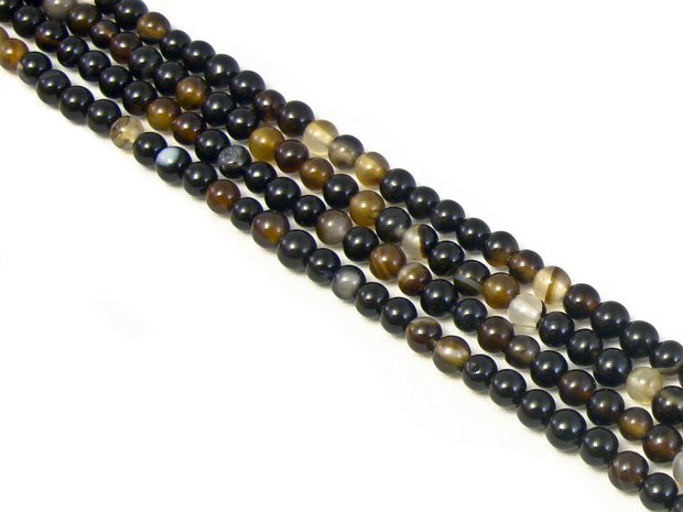 Agate negre, sfere 4 mm (cod 1-107)