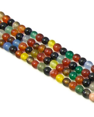 Agate mix, sfere 4 mm (cod 1-112)