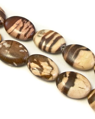Australia Zebra Jasper, oval 18x14x7 mm (cod 1-183)
