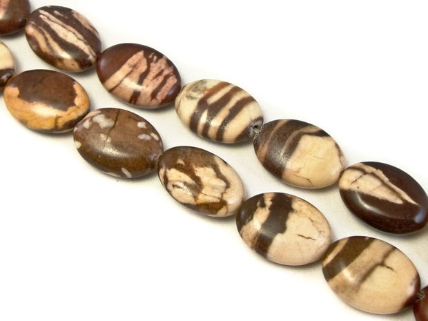Australia Zebra Jasper, oval 18x14x7 mm (cod 1-183)