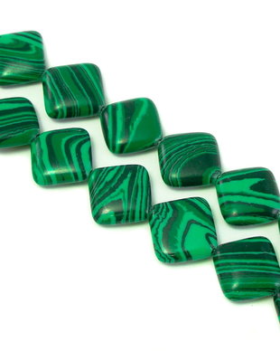 Malachit, romb 14x14x4 mm (cod 1-213)