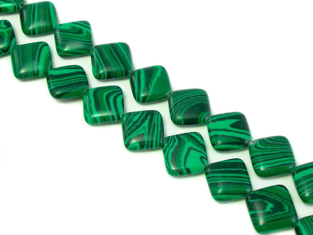 Malachit, romb 14x14x4 mm (cod 1-213)