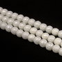 Perle de sticla albe, sfere 8 mm - 10 buc  (cod 2-4)