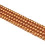 Perle de sticla mustar inchis, sfere 4 mm - 10 buc  (cod 2-11)